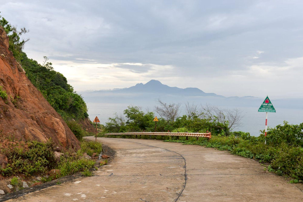 Monkey Mountain is situated in the Son Tra Peninsula, with a road that winds up the mountain along the cliffside